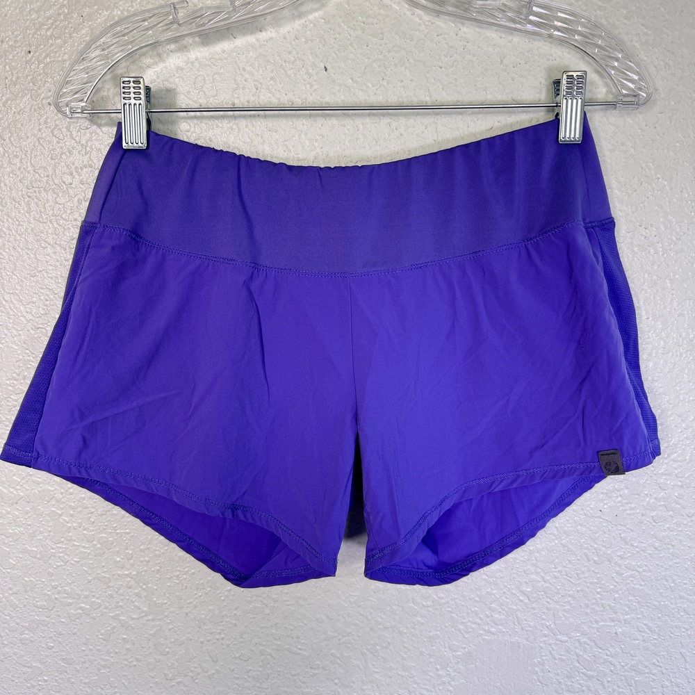 Oiselle Shorts Womens 4 Purple Running Gym Training Lined Lightweight Athletic